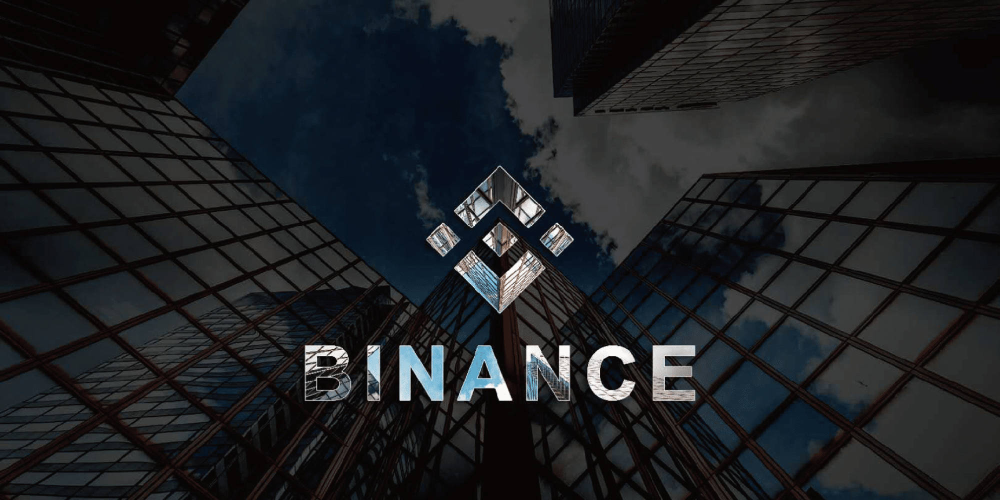 Binance, glass skyscrapers, cloudy sky, Full HD Desktop Wallpaper