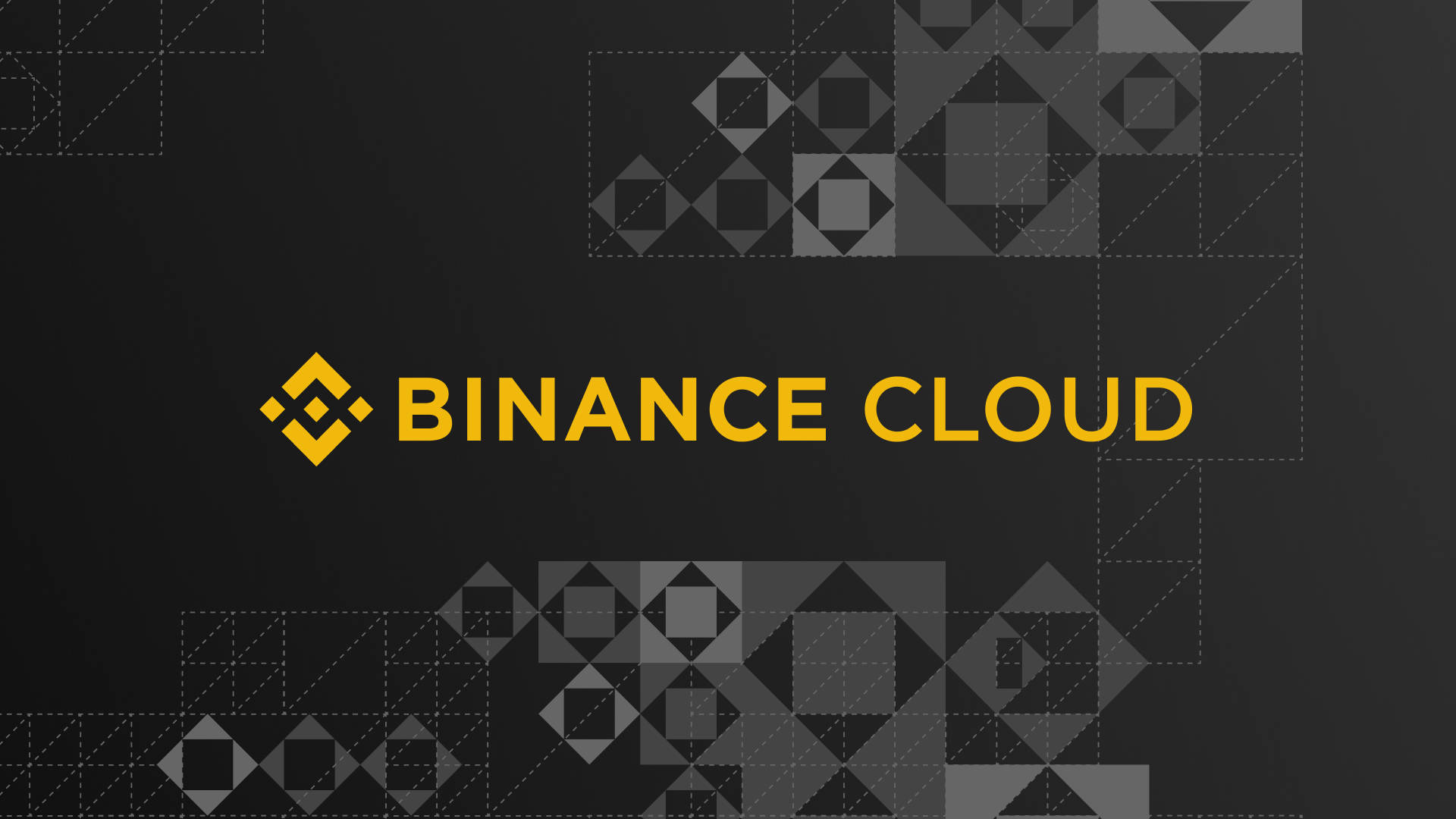 Binance Cloud, yellow, dark gray, Full HD Desktop Wallpaper