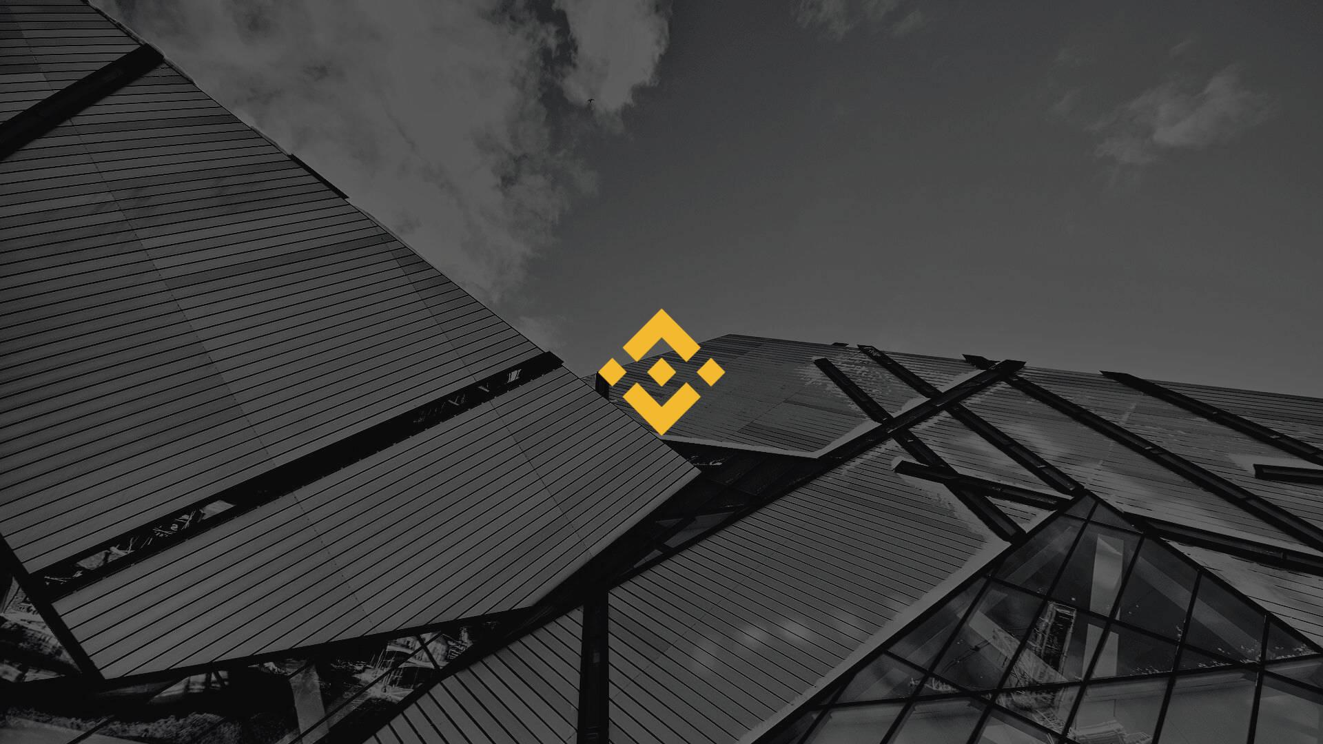 Binance, yellow, modern building facade, Full HD Desktop Wallpaper