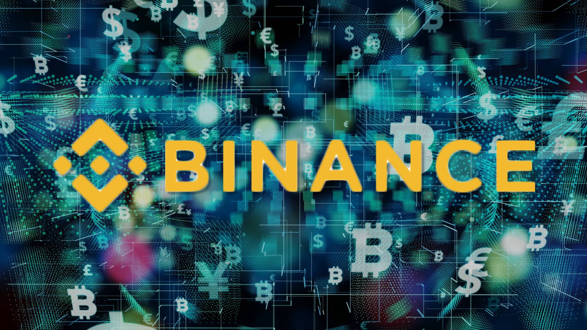 Binance, yellow, digital backdrop, Full HD Desktop Wallpaper