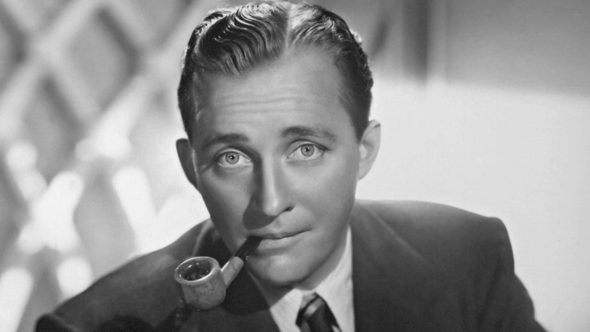 Bing Crosby, black and white, suit, Full HD Desktop Wallpaper