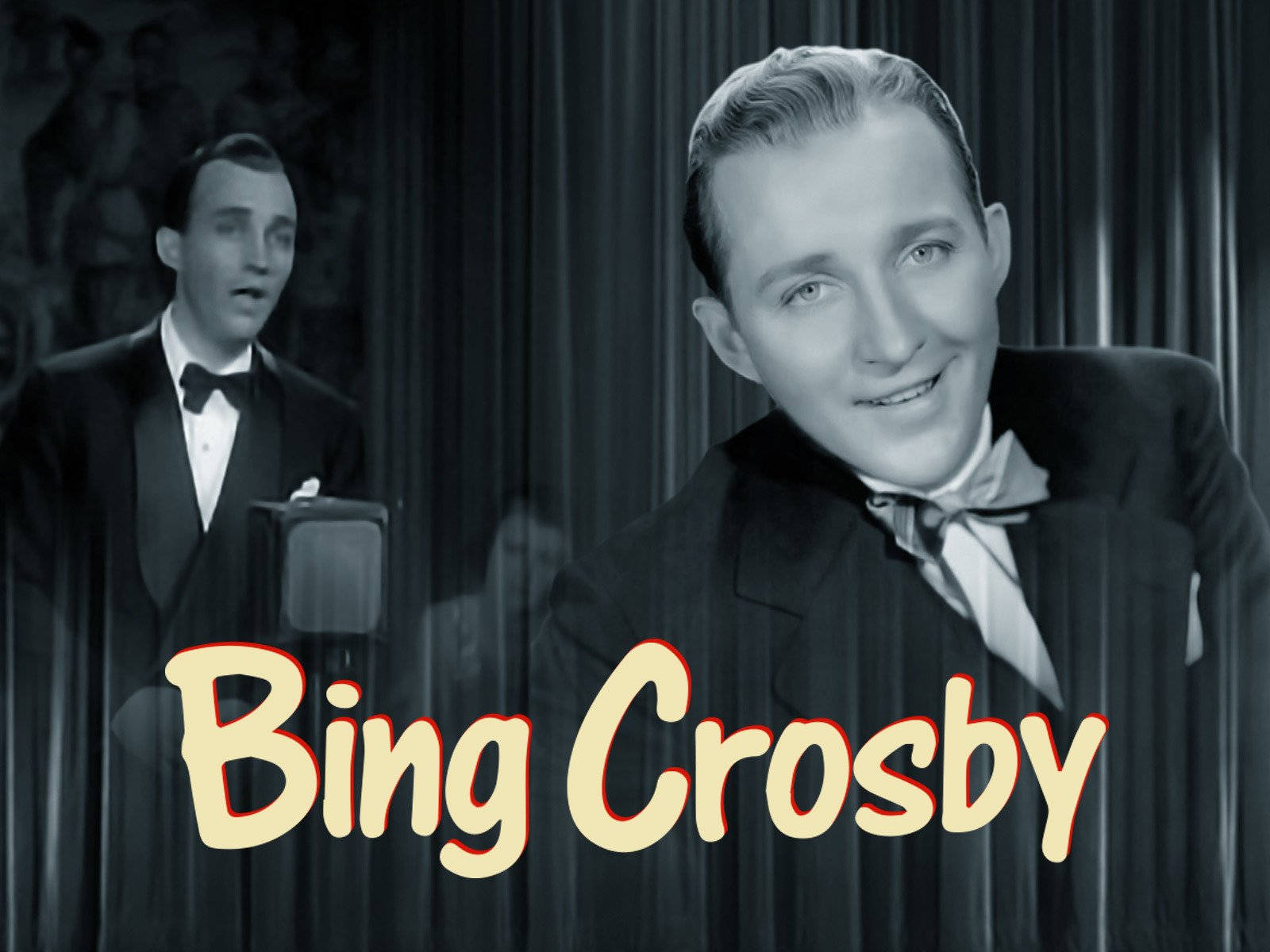 Bing Crosby, tuxedo, curtain backdrop, HD Desktop Wallpaper
