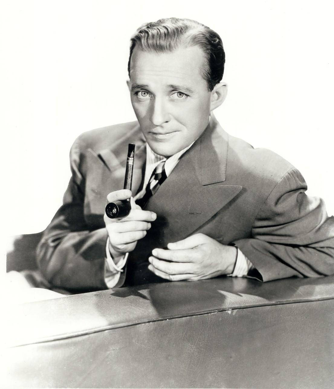Bing Crosby, smoking pipe, sleek car hood, HD Phone Wallpaper