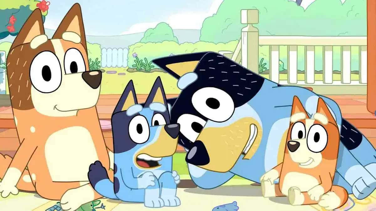 Bluey, family fun time, cartoon dogs, SD Desktop Wallpaper