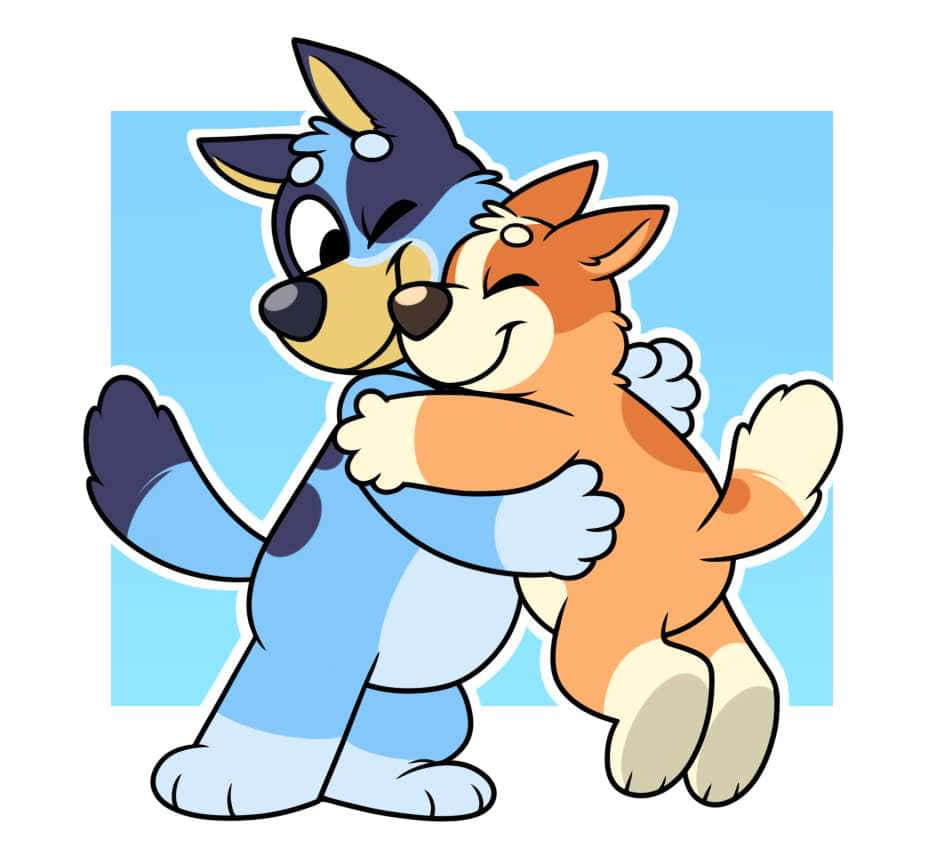 Bluey, Bingo, cartoon dogs, SD Desktop Wallpaper