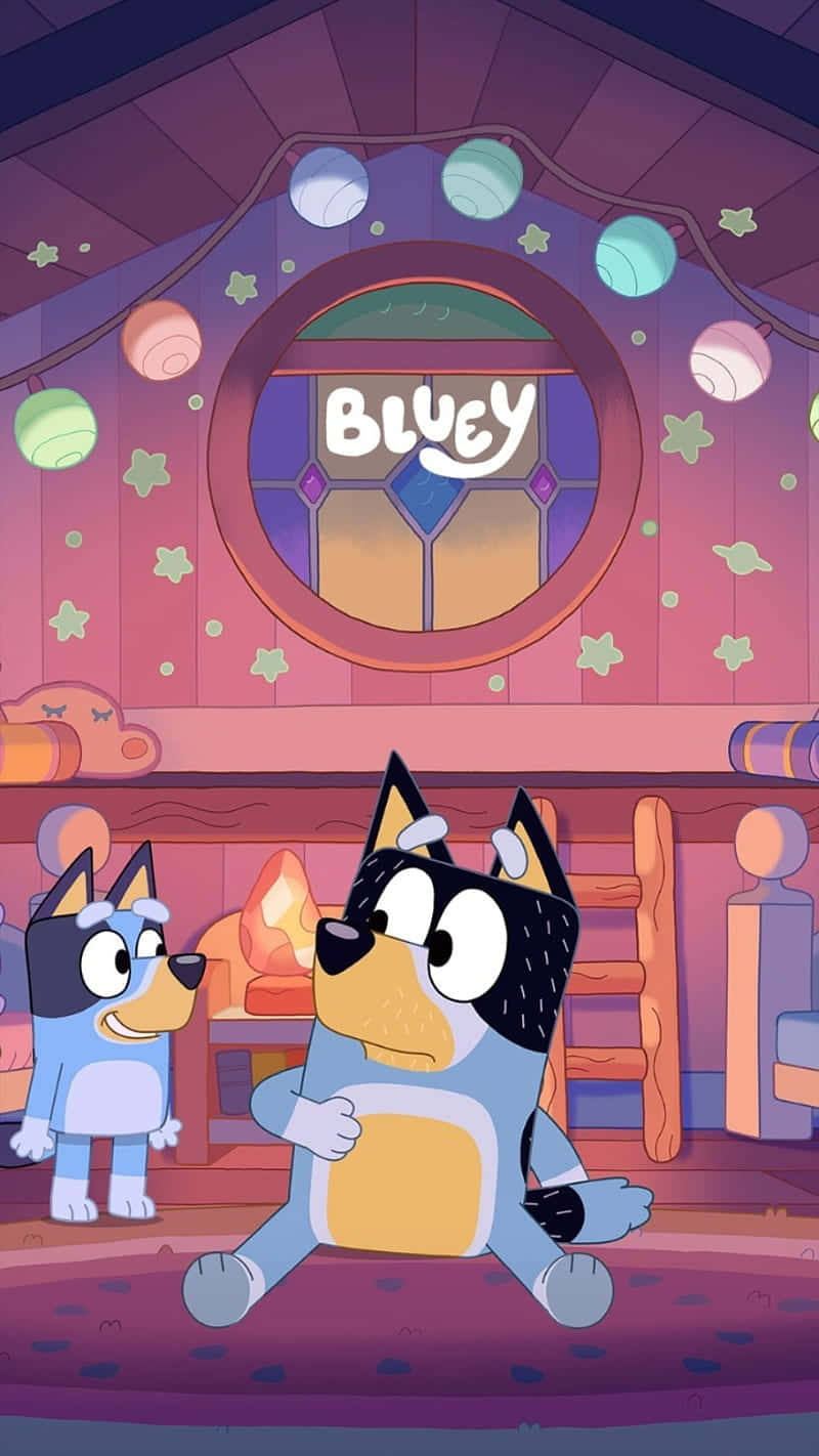 Bluey, Bingo, cozy purple house, HD Phone Wallpaper