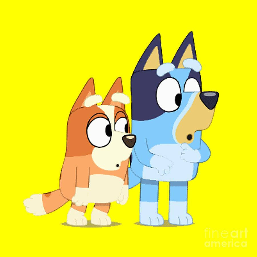Bluey, Bingo, yellow, SD Desktop Wallpaper