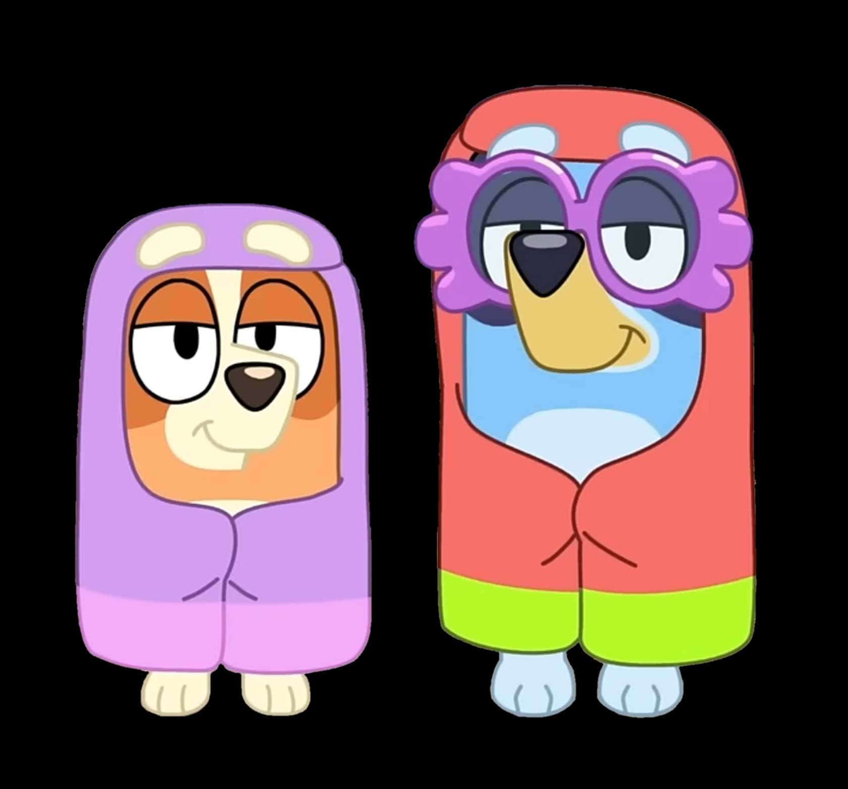 Bluey, Bingo, cartoon dogs, HD Desktop Wallpaper