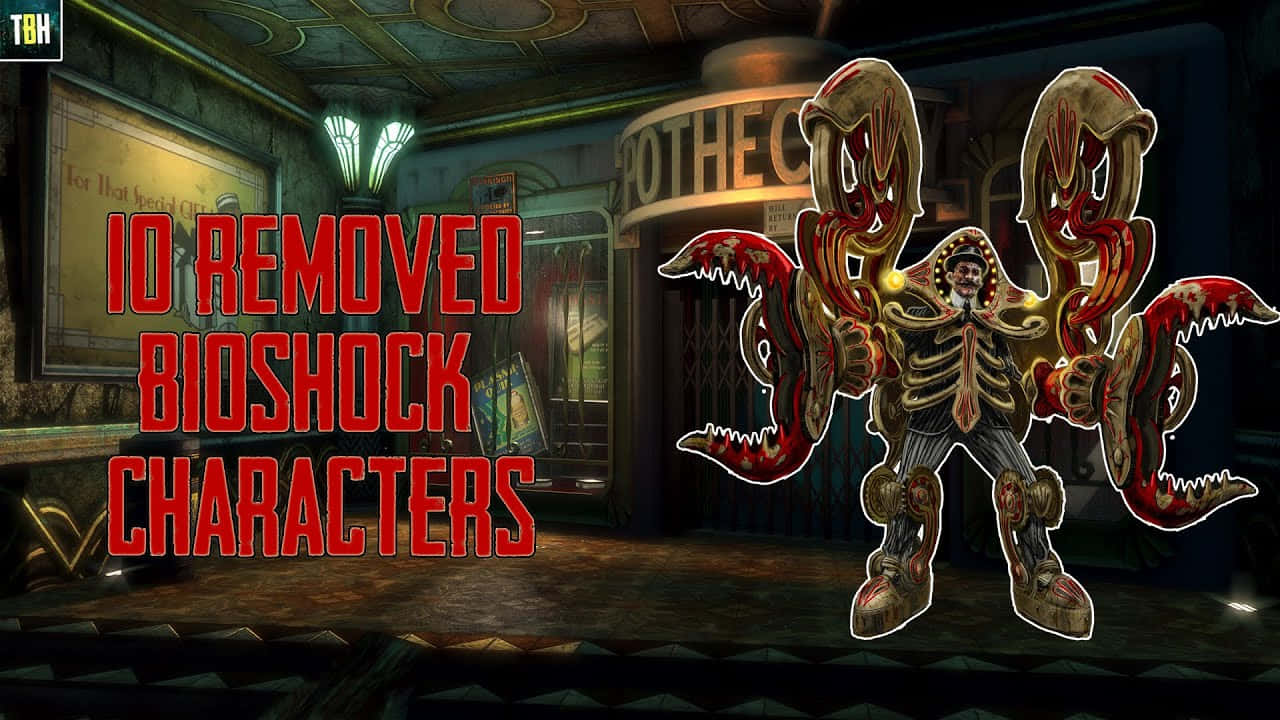Bioshock, grotesque biomechanical creature, multiple clawed arms, HD Desktop Wallpaper