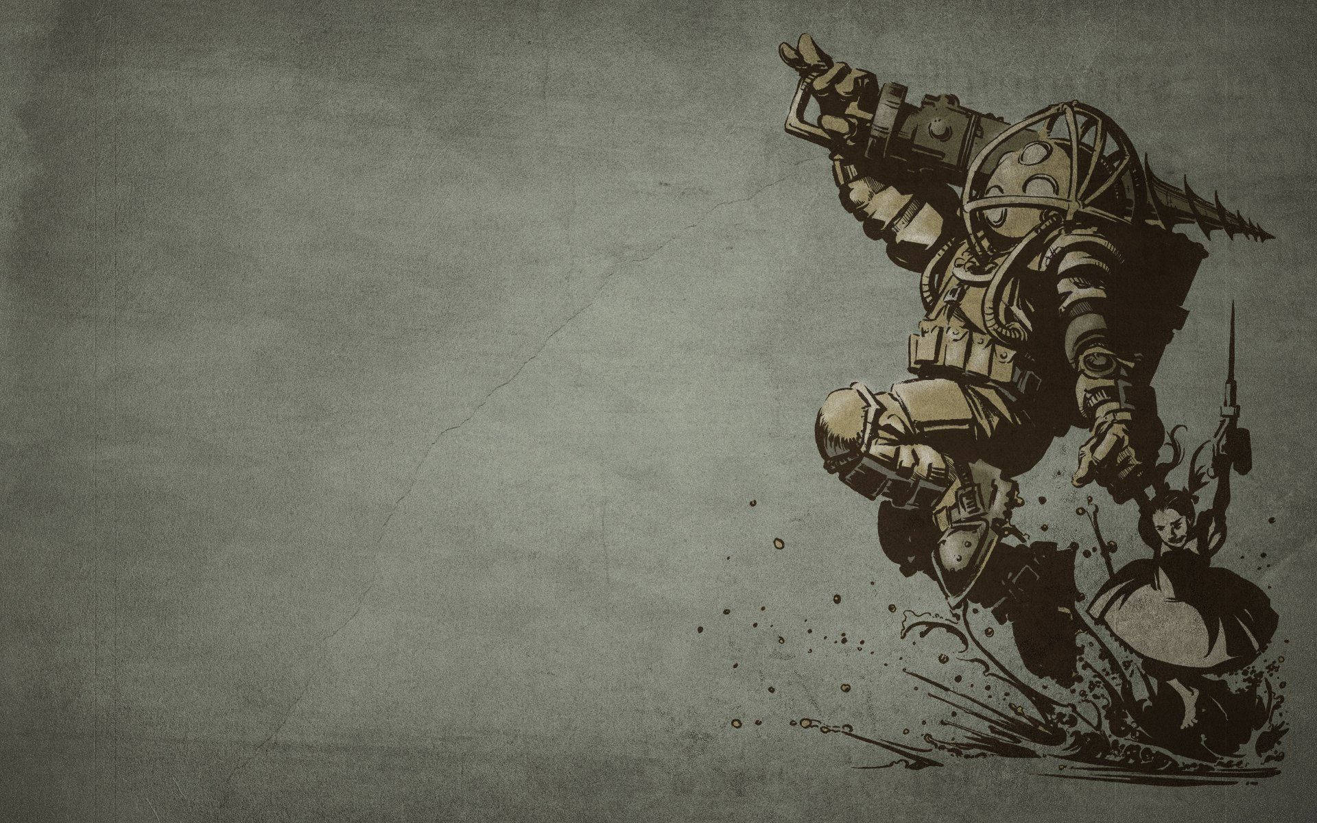 BioShock, soldier, heavy armor, Full HD Desktop Wallpaper