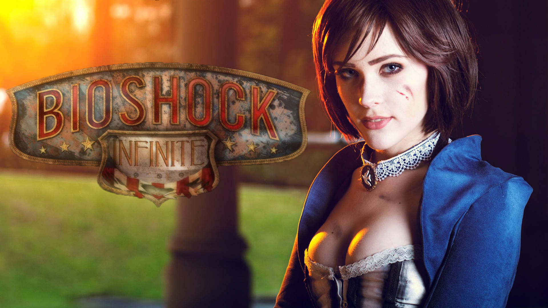 Bioshock Infinite, Bioshock Infinite logo, blue coat, Full HD Desktop Wallpaper