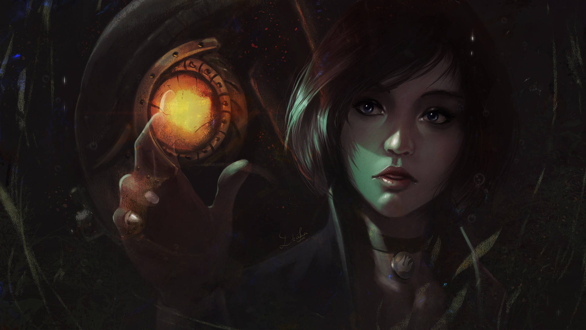BioShock Infinite, young woman, glowing eyes, Full HD Desktop Wallpaper