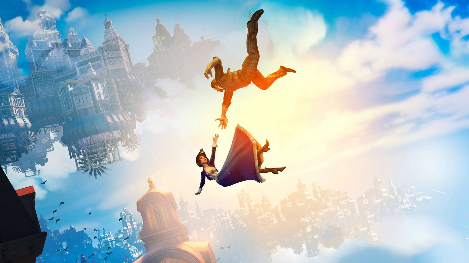 BioShock Infinite, floating cityscape, intricate architecture, Full HD Desktop Wallpaper