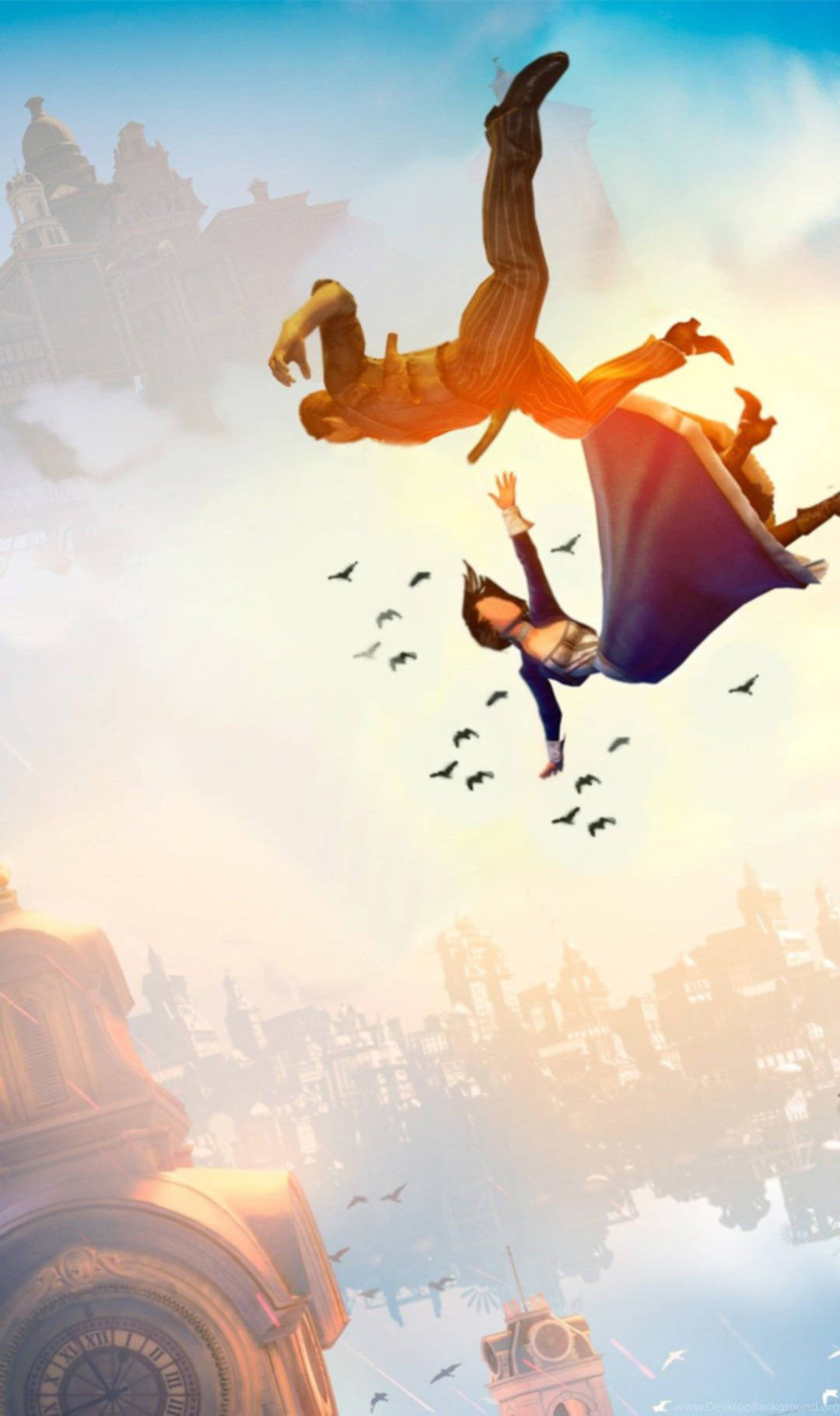 Bioshock Infinite, iPhone, golden sky, HD Phone Wallpaper