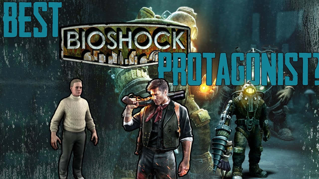 Bioshock, dark underwater city, glowing pipes, HD Desktop Wallpaper