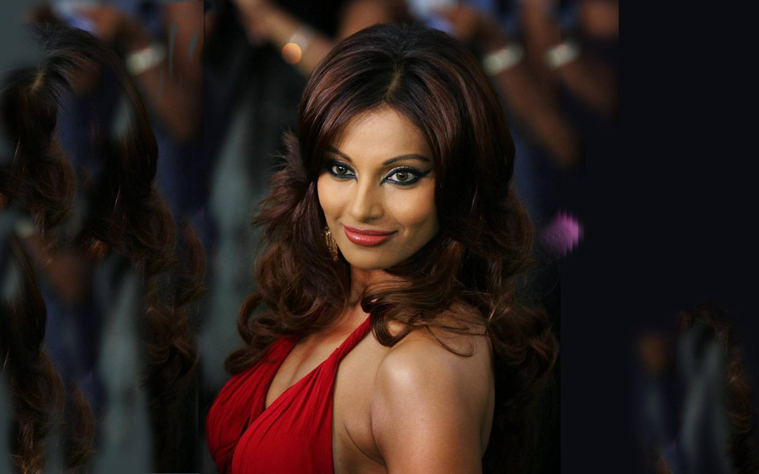 Bipasha Basu, red dress, glamorous woman, 2K Desktop Wallpaper