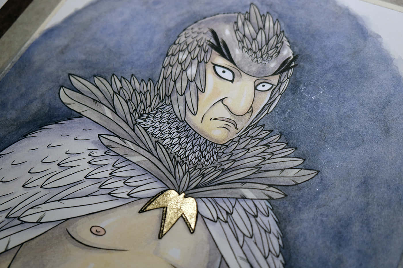 Birdperson, feathered armor, gold star pendant, HD Desktop Wallpaper