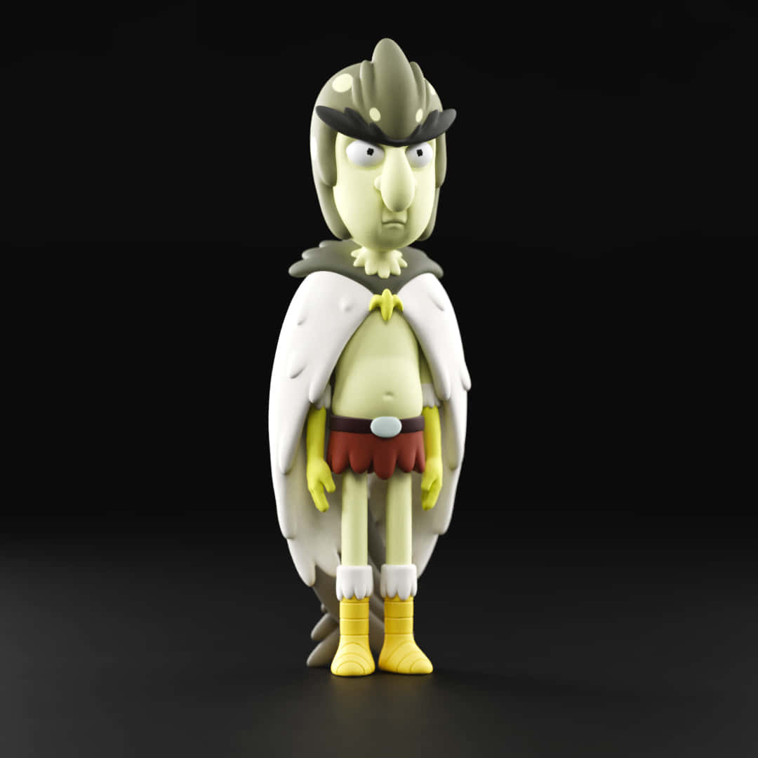 Birdperson, green-skinned, helmet, SD Desktop Wallpaper