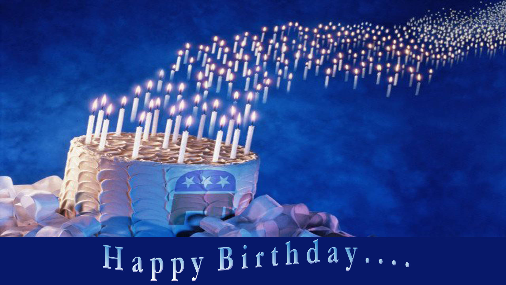It's My Birthday Floating Candles, birthday cake, lit candles, Full HD Desktop Wallpaper