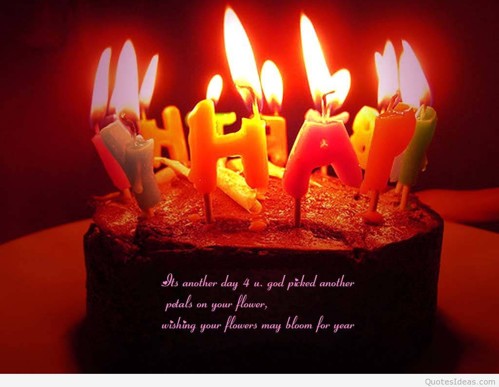 HAPPY, chocolate birthday cake, lit candles, SD Desktop Wallpaper