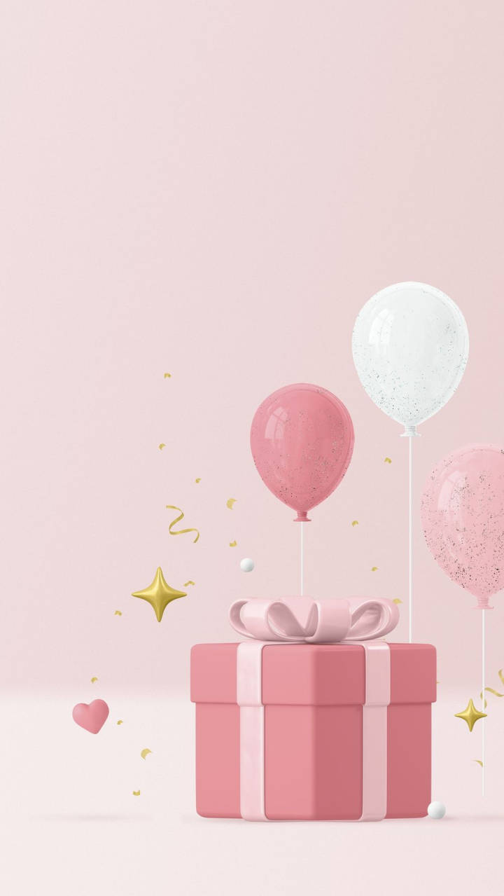 pink 3d iphone gift box, pastel pink gift box, bow, SD Phone Wallpaper