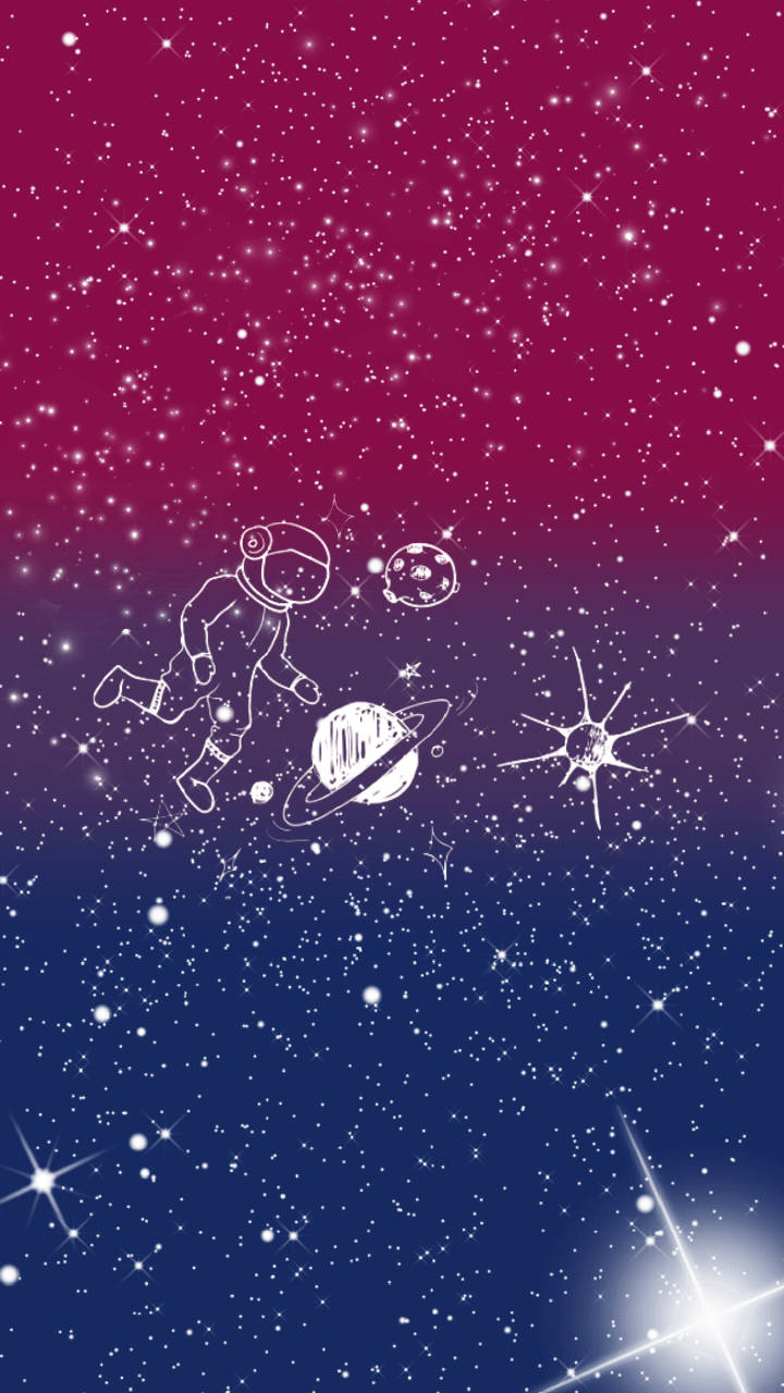 Bisexual Aesthetic, astronaut, planets, HD Phone Wallpaper