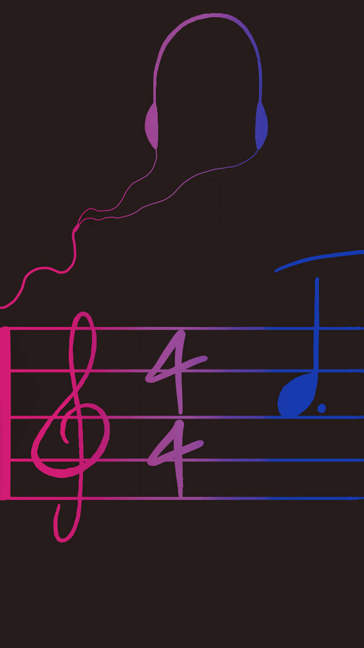 Bisexual Aesthetic, musical notes, time signature, HD Phone Wallpaper
