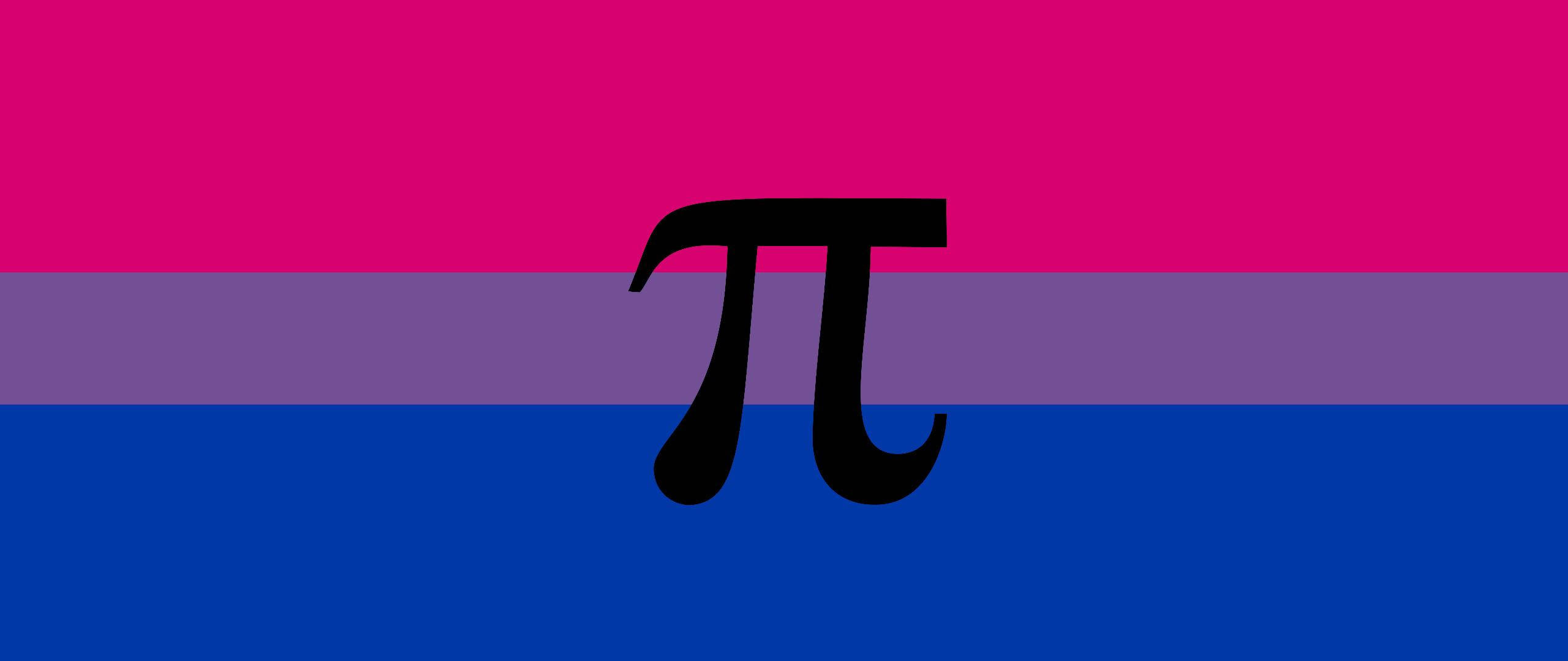 bisexual flag, pi symbol, pink, 2K Desktop Wallpaper
