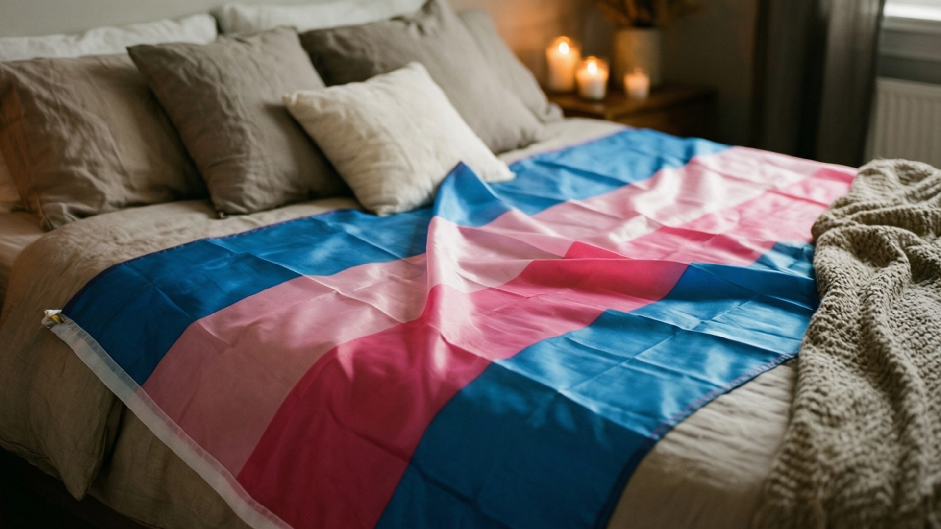 bisexual flag, blue, pink, Full HD Desktop Wallpaper