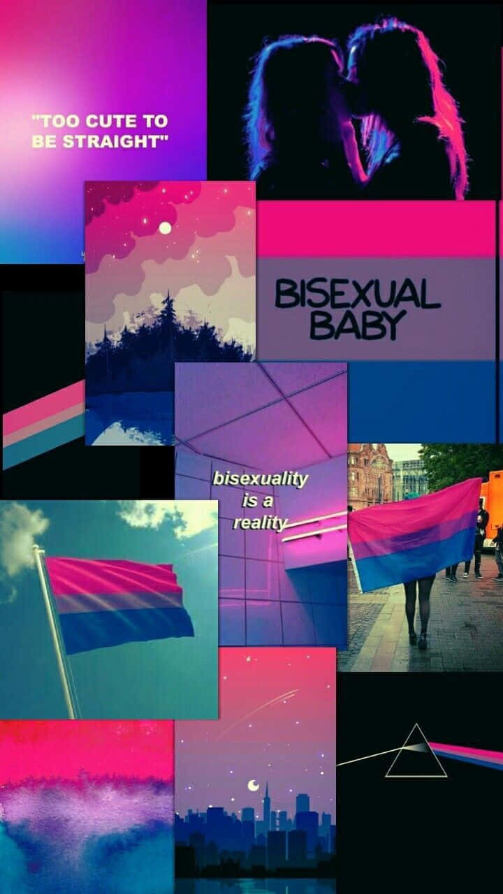 bi pride flag, neon pink, neon purple, HD Phone Wallpaper