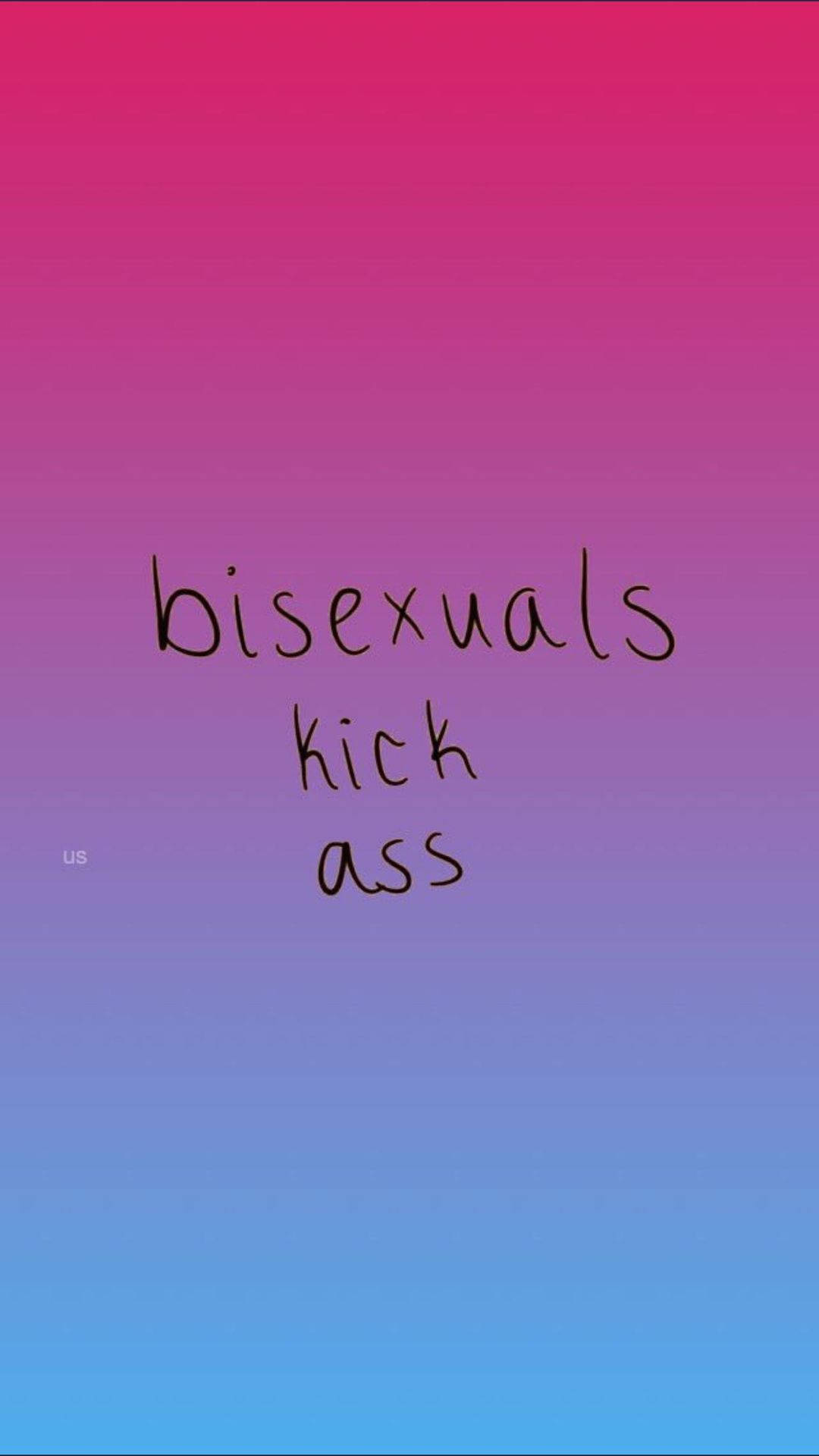 bisexuals kick cool, vibrant pink purple blue gradient, handwritten text, Full HD Phone Wallpaper