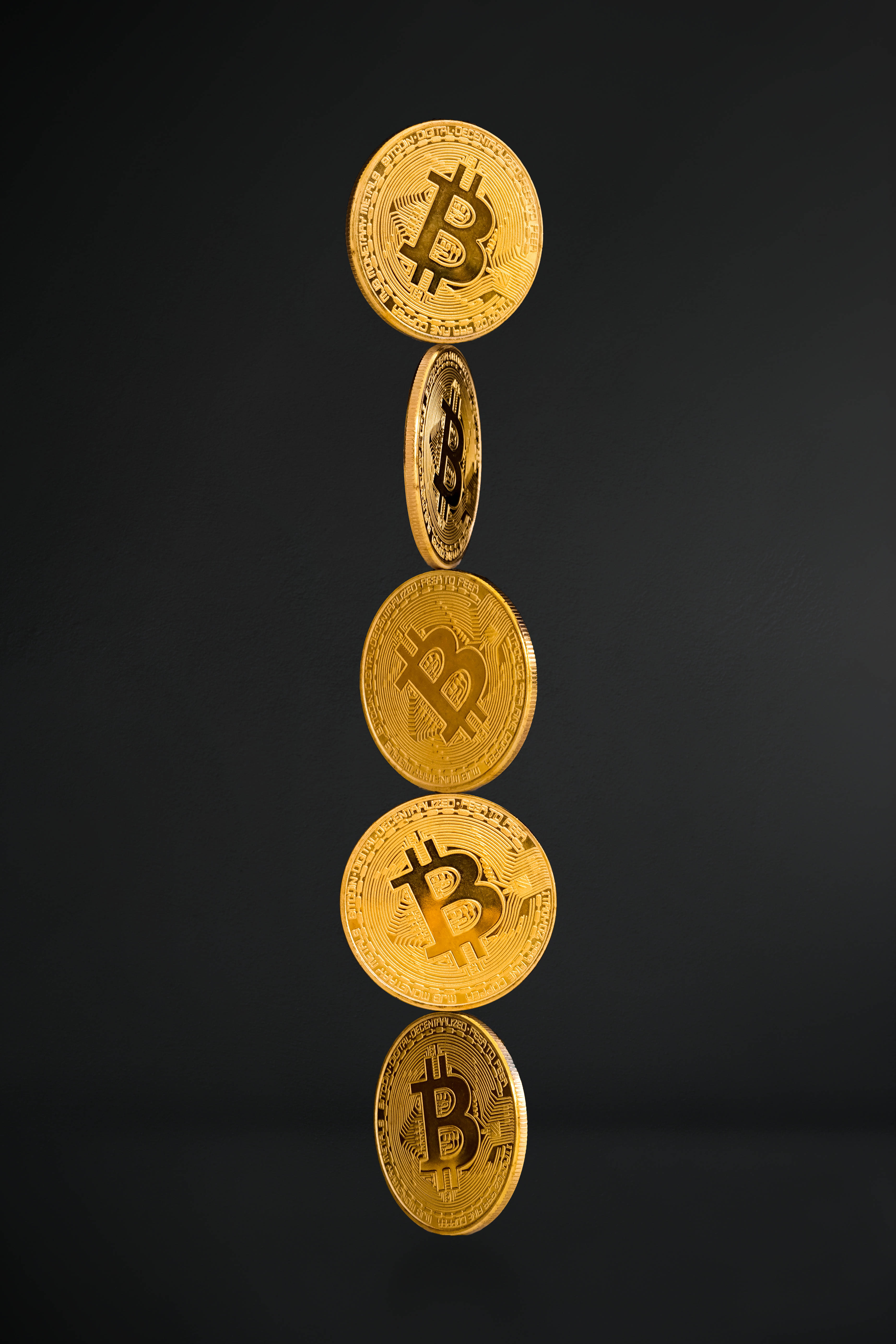 Bitcoin, gold, five, 5K Phone Wallpaper