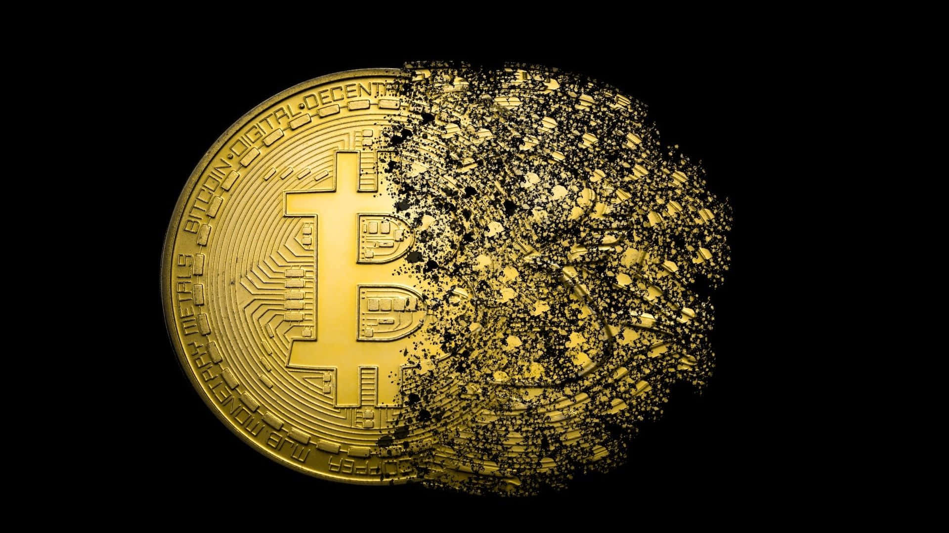 Bitcoin, gold, 4K, Full HD Desktop Wallpaper