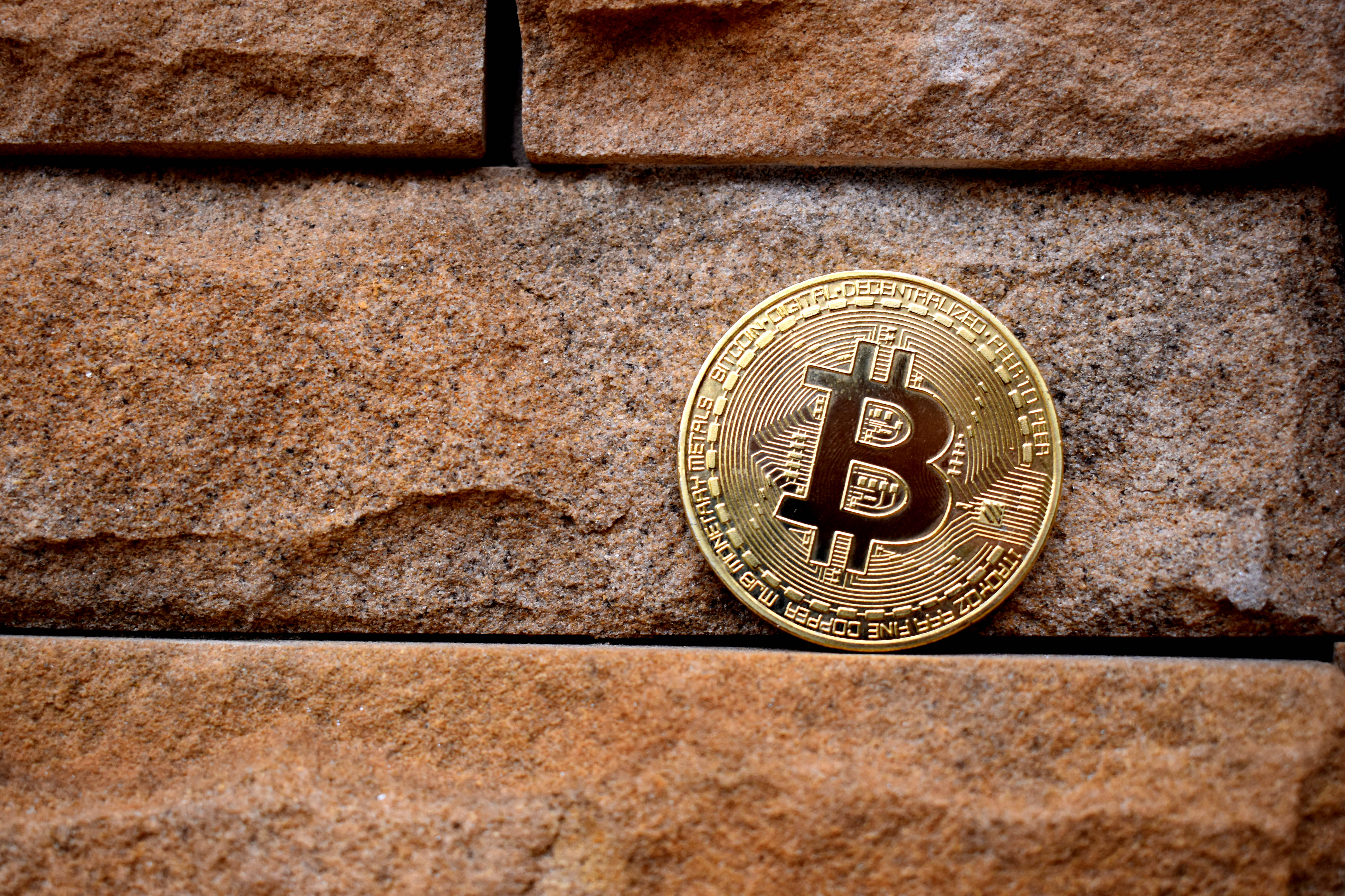 Bitcoin, gold, coin, 5K Desktop Wallpaper