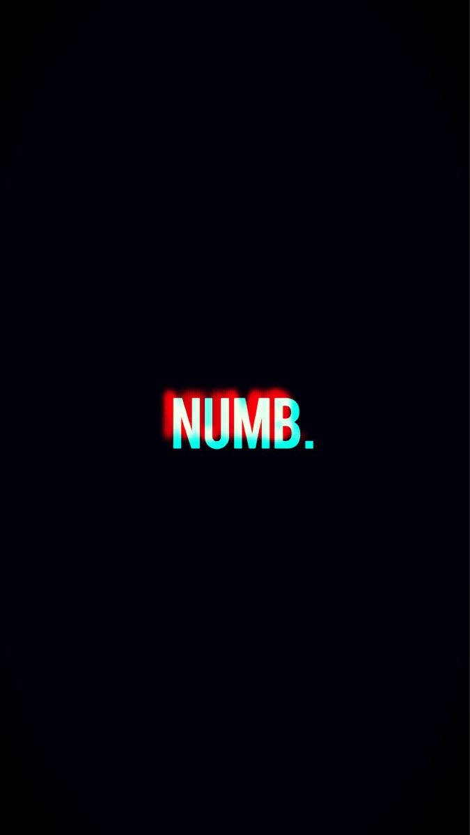 Sad Dope, NUMB., red and cyan neon, SD Phone Wallpaper