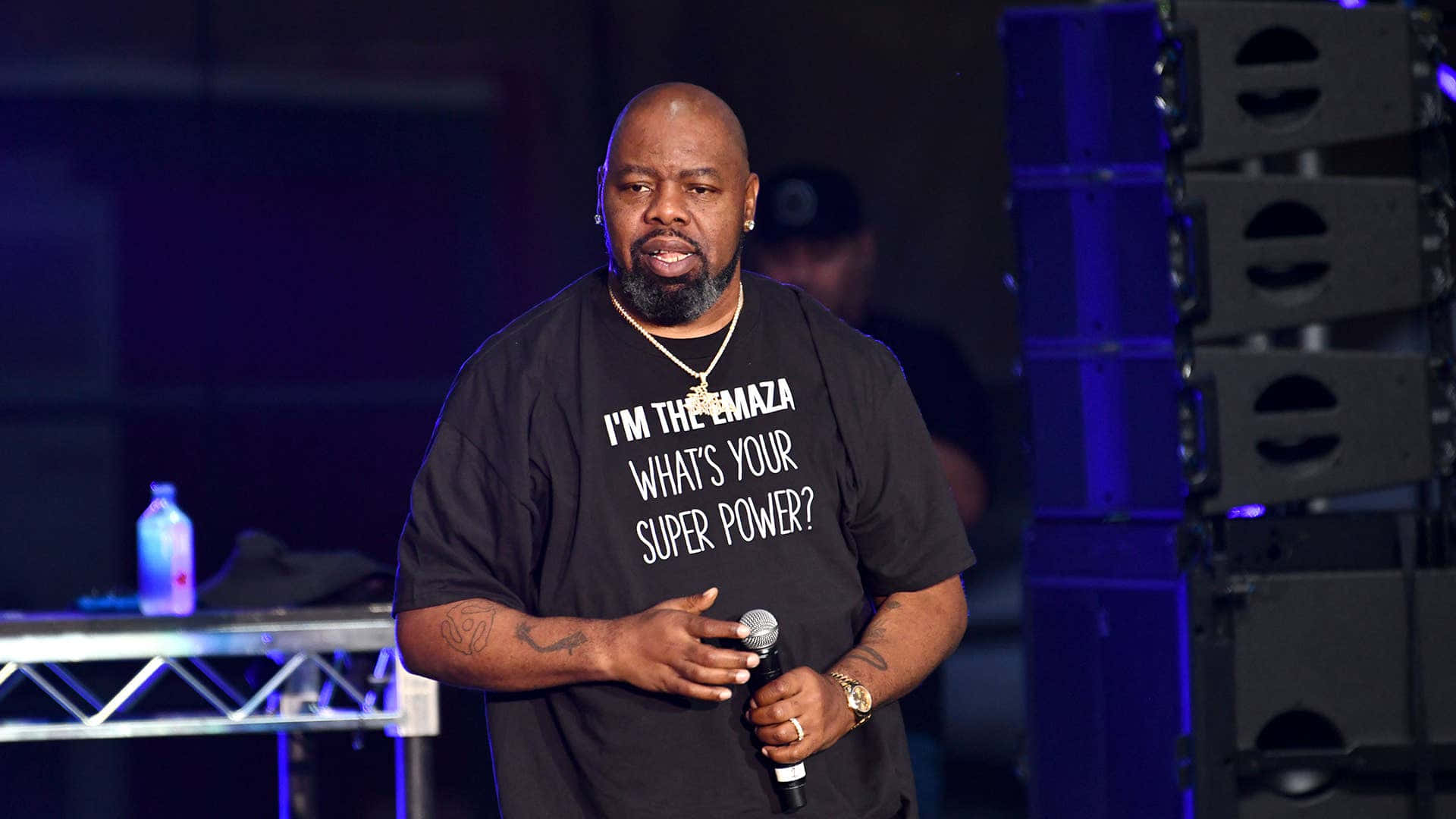 Biz Markie, stage, microphone, Full HD Desktop Wallpaper