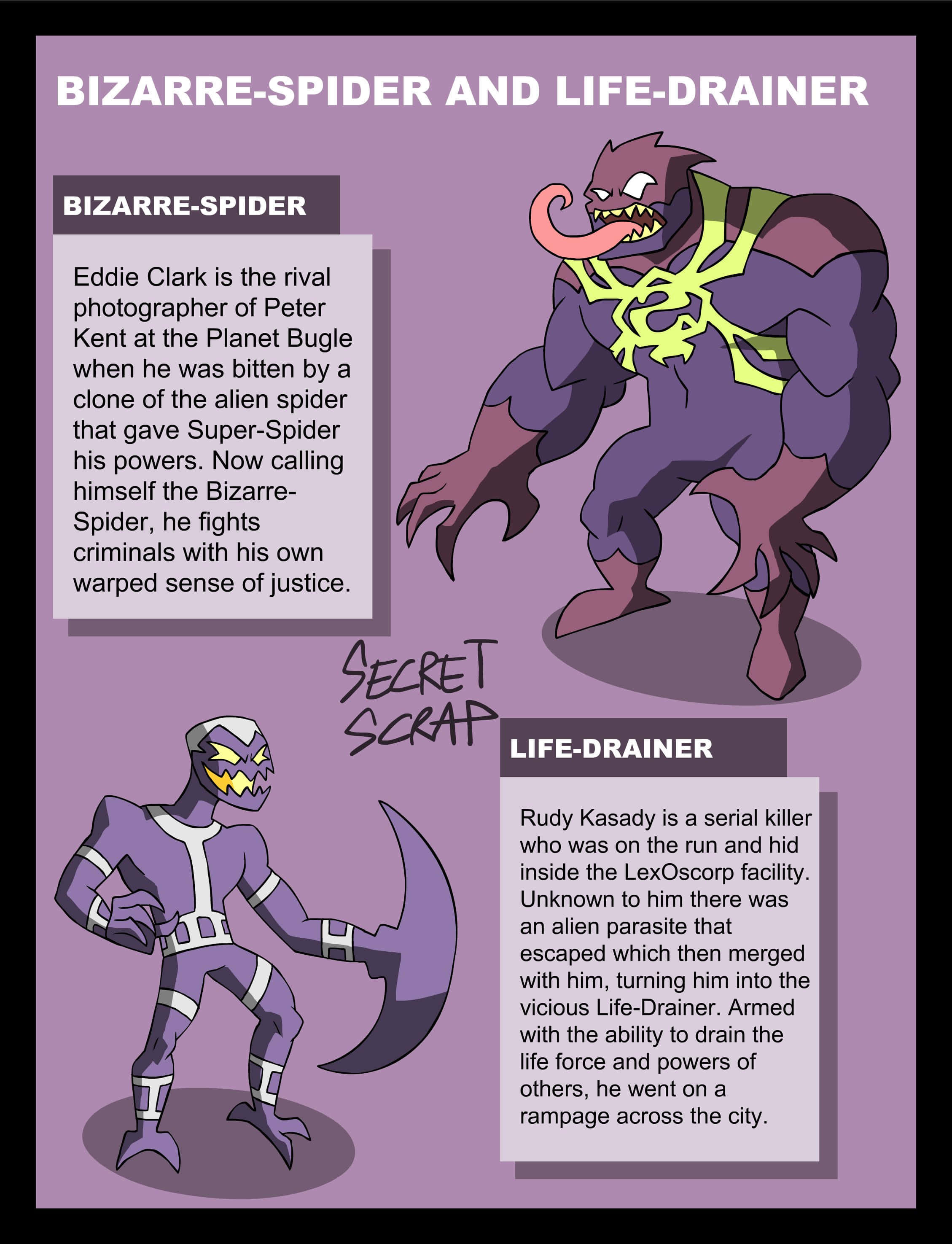 bizarre-spider, life-drainer, purple background, 2K Phone Wallpaper