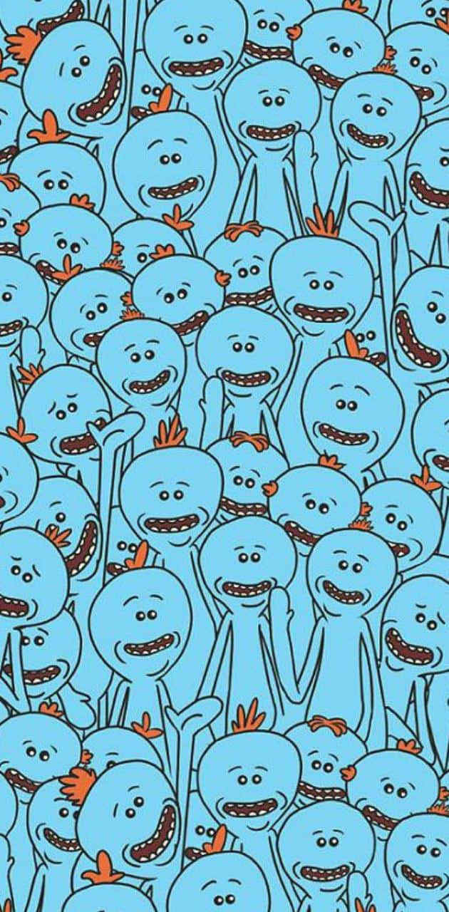 Feckless Aliens, blue cartoon characters, orange hair, HD Phone Wallpaper