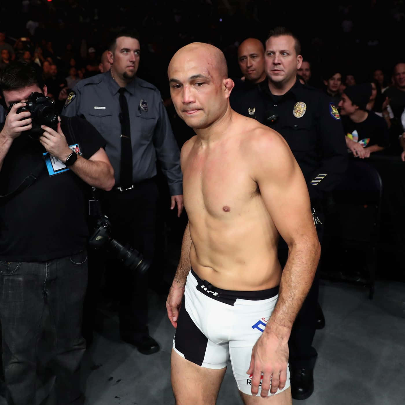 BJ Penn, white and black shorts, bright arena lights, HD Desktop Wallpaper