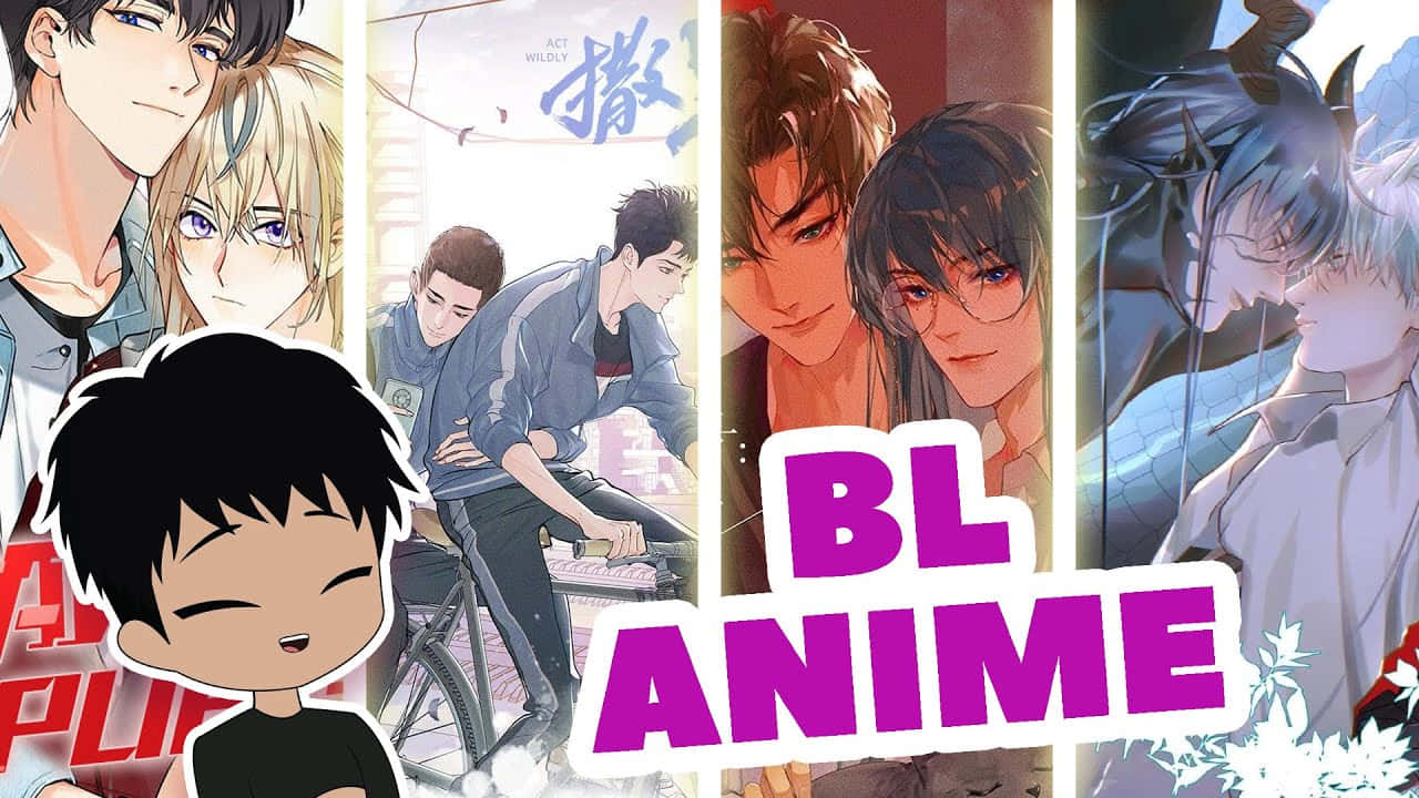 BL ANIME, anime-style male characters, romantic scenes, HD Desktop Wallpaper