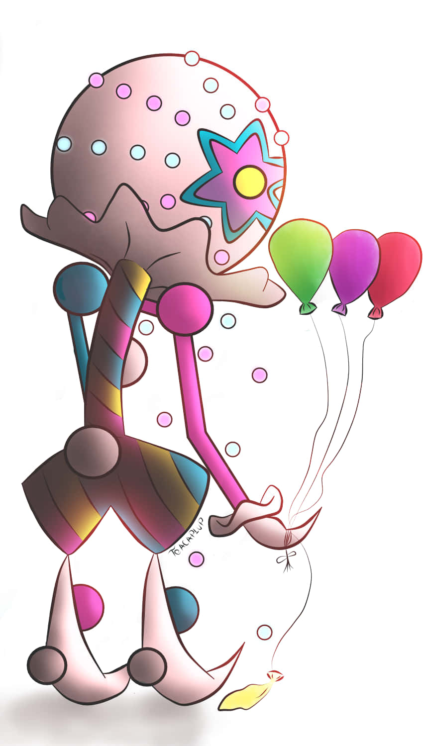 Blacephalon, polka-dotted head, striped limbs, HD Phone Wallpaper