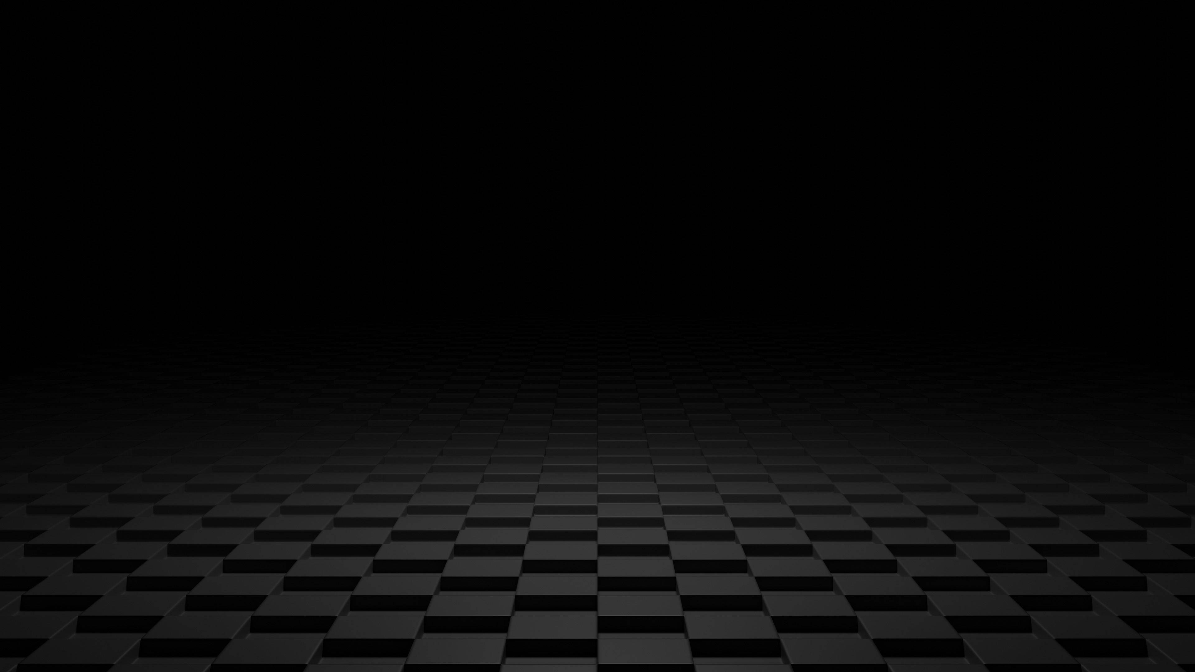 black checkered floor, deep perspective, void, 4K Desktop Wallpaper