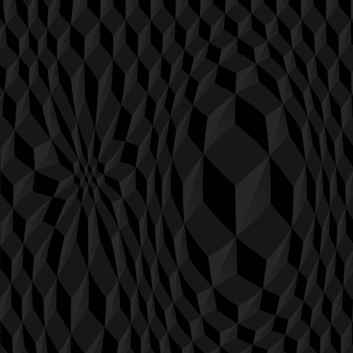 3d geometric art, blank black background, black and gray geometric pattern, SD Desktop Wallpaper