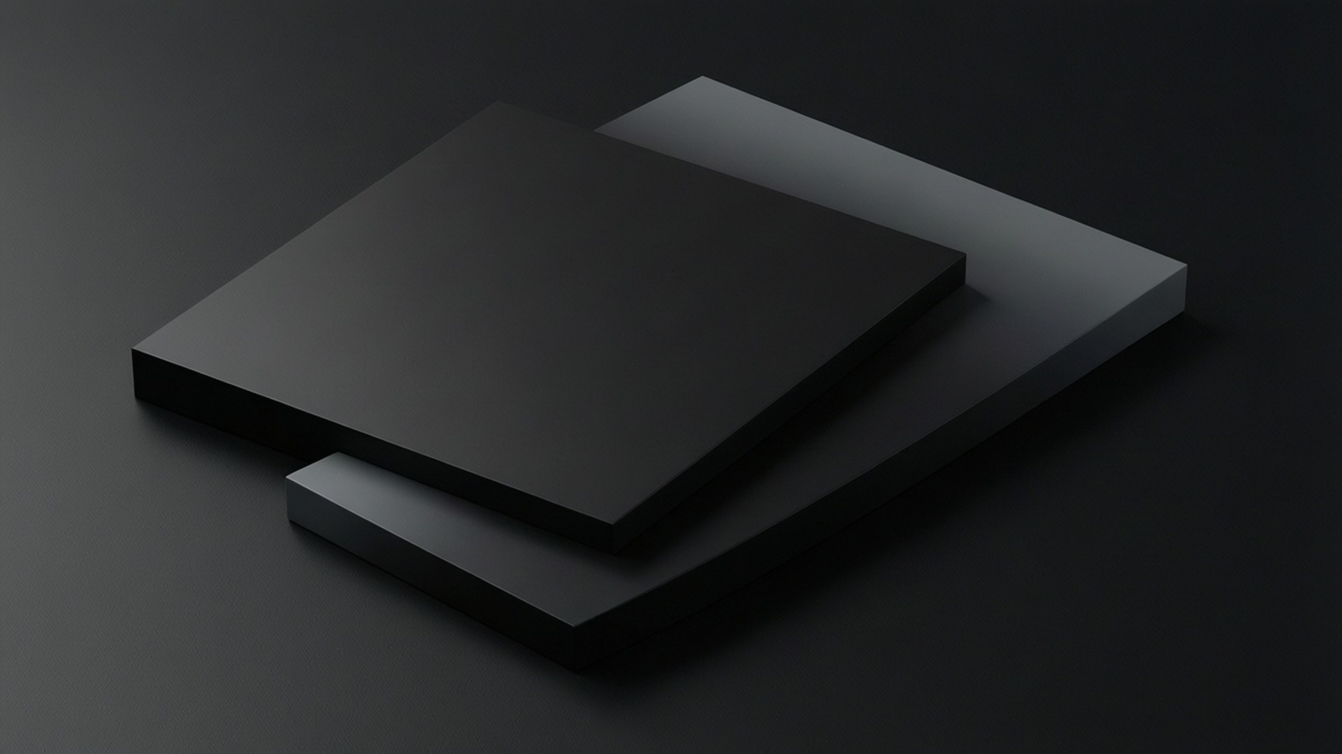 layered black geometry, matte black, rectangular blocks, Full HD Desktop Wallpaper