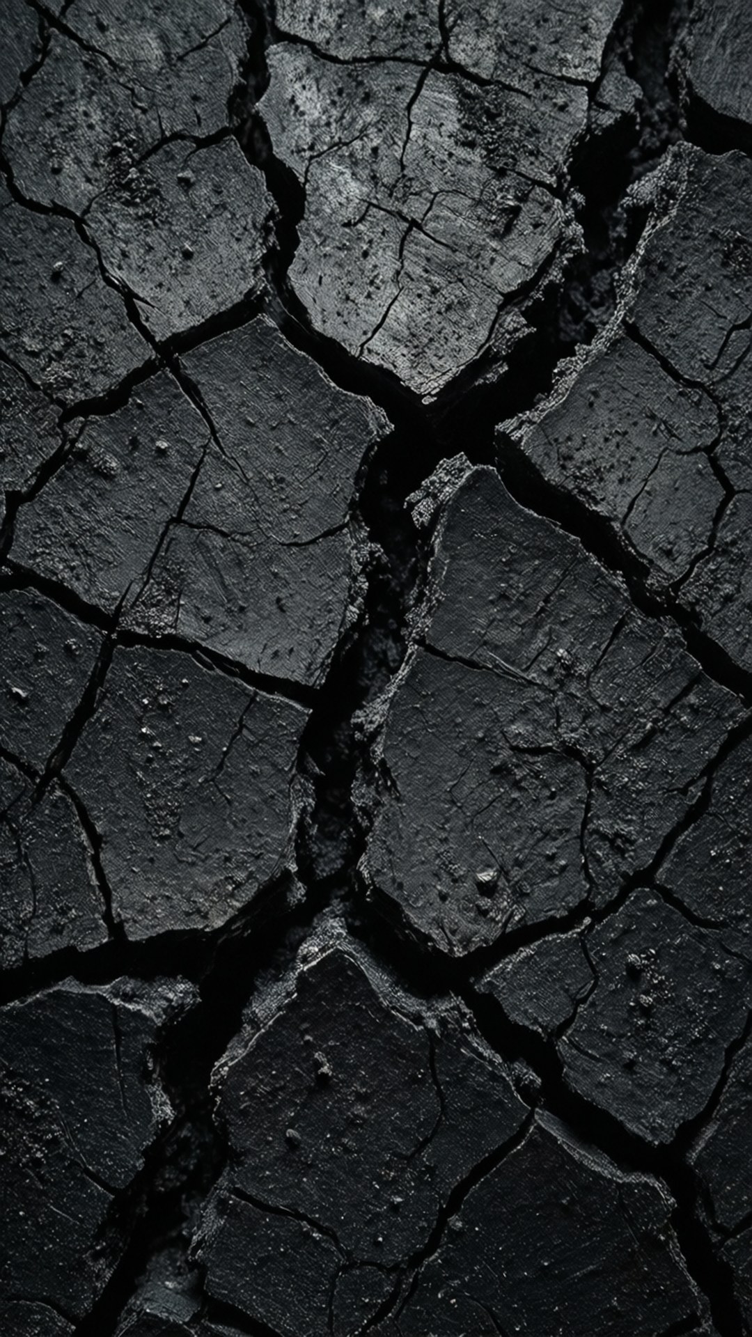 cracked charcoal, dark cracked earth, deep fissures, Full HD Phone Wallpaper