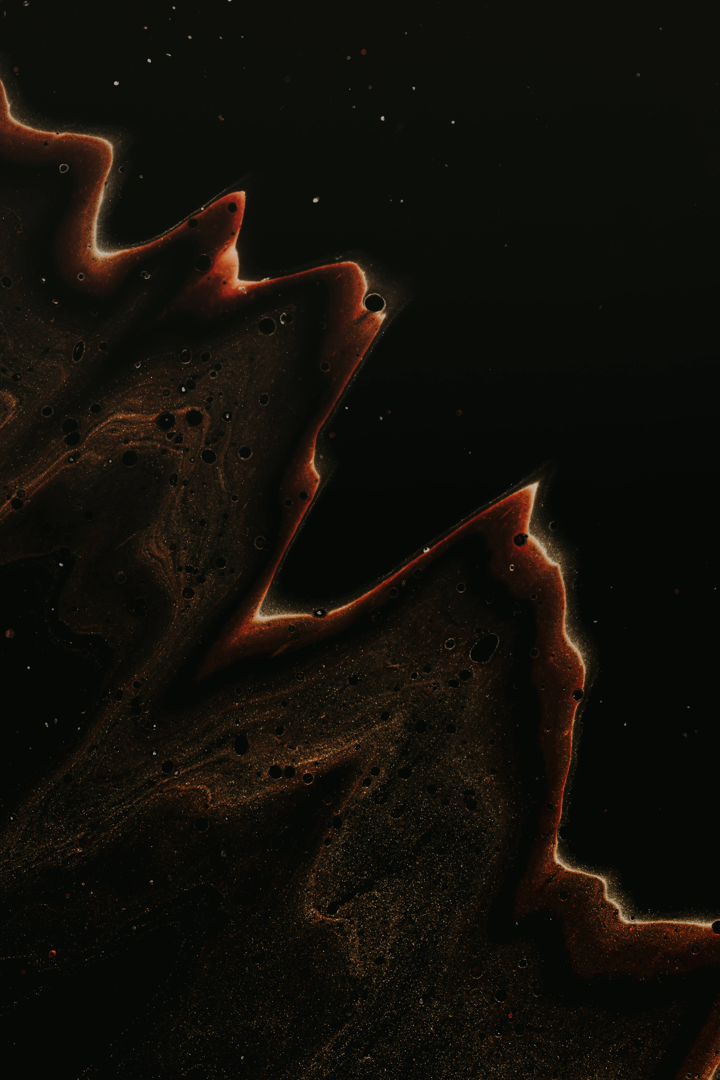 gold, black, cosmic nebula, 4K Phone Wallpaper