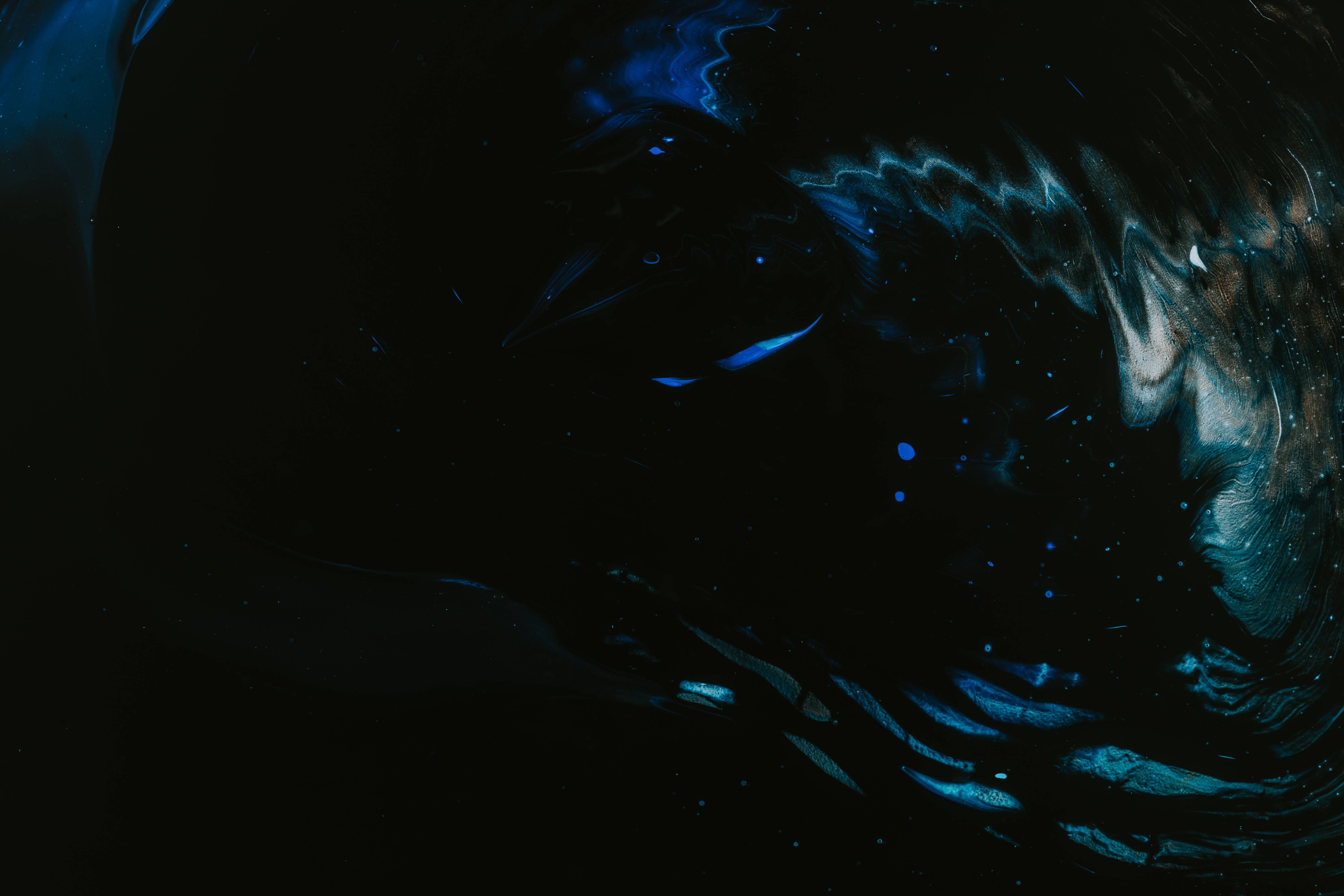 Black Abstract, deep blue, black, 5K Desktop Wallpaper