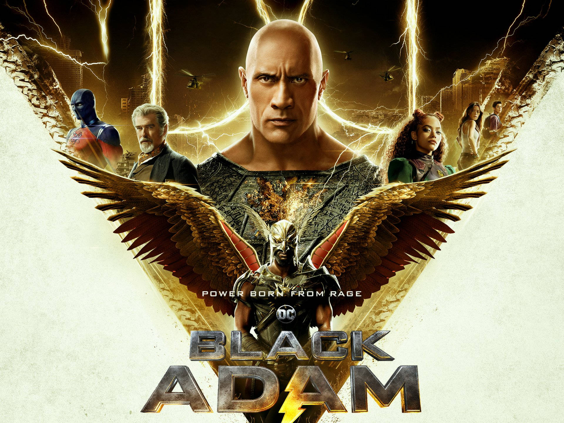 Black Adam, movie poster, bald man, Full HD Desktop Wallpaper