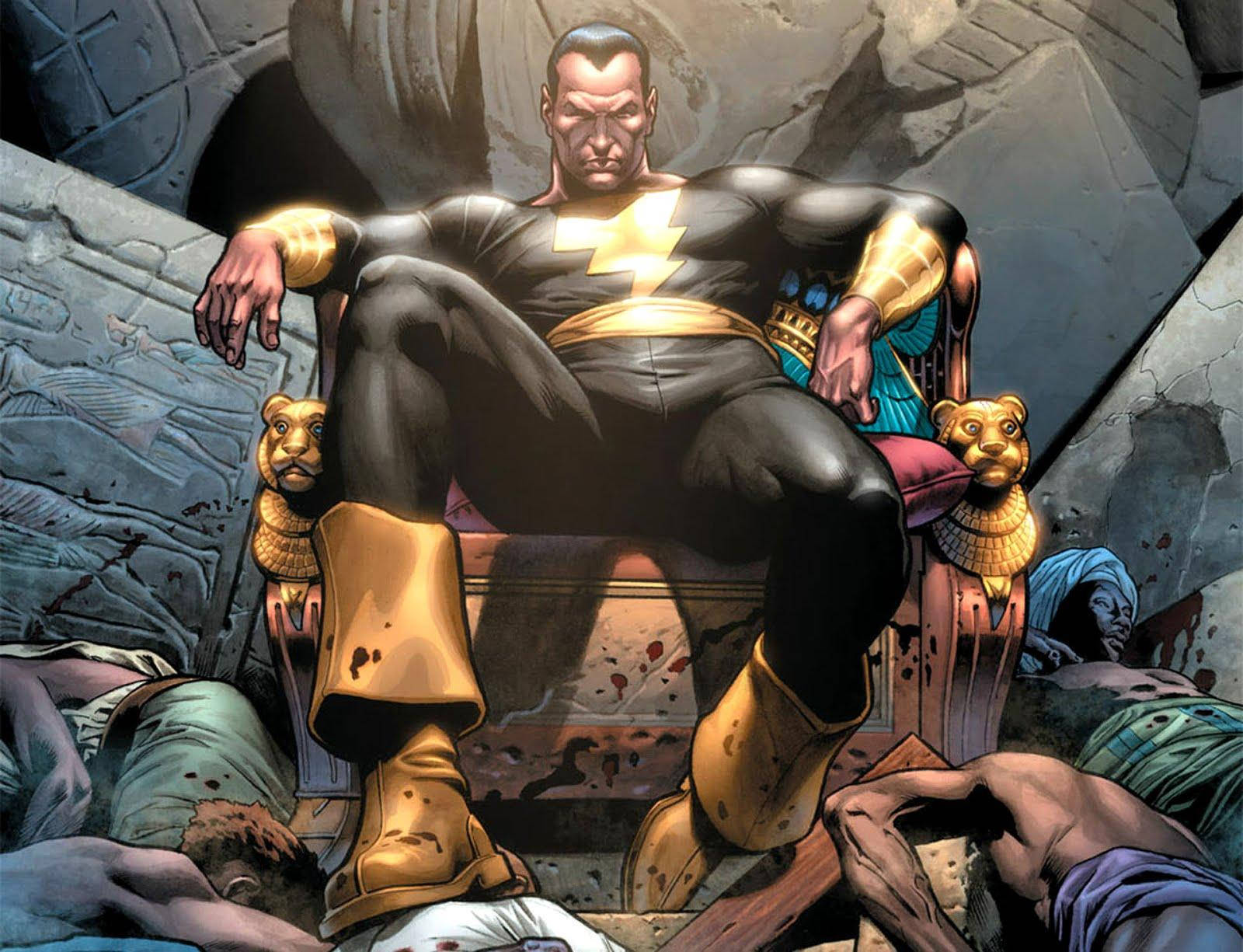 Black Adam, lion-head armrests, stone chamber, HD Desktop Wallpaper