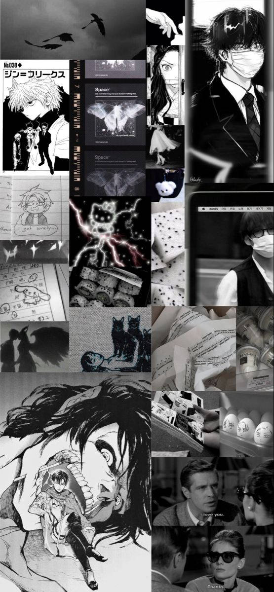 Black Aesthetic Anime, anime, manga, SD Phone Wallpaper